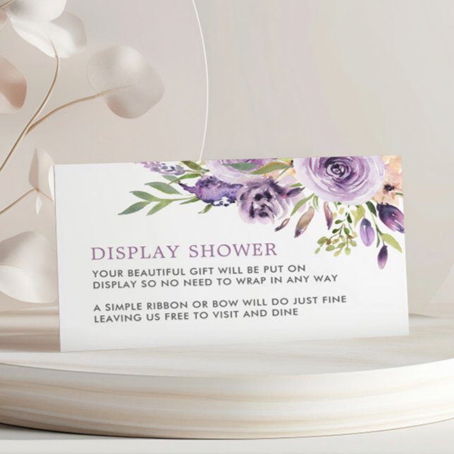 Purple Rose Floral Display Shower Enclosure Card (Creator Uploaded)