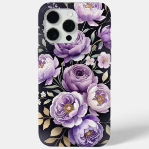  Purple & Rose Floral Watercolor Phone Case