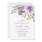 Purple Rose Floral Wedding Invitation