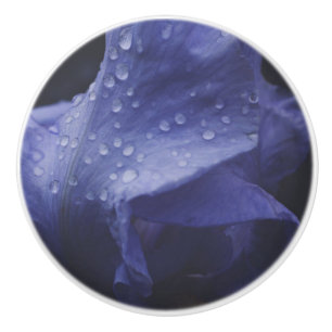 Purple Rose Flower Ceramic Knob