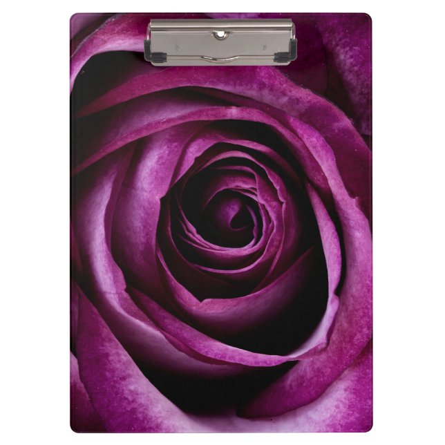 Purple Rose Flower Clipboard (Front)