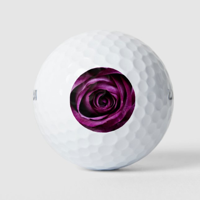 Purple Rose Flower Golf Balls (Front)