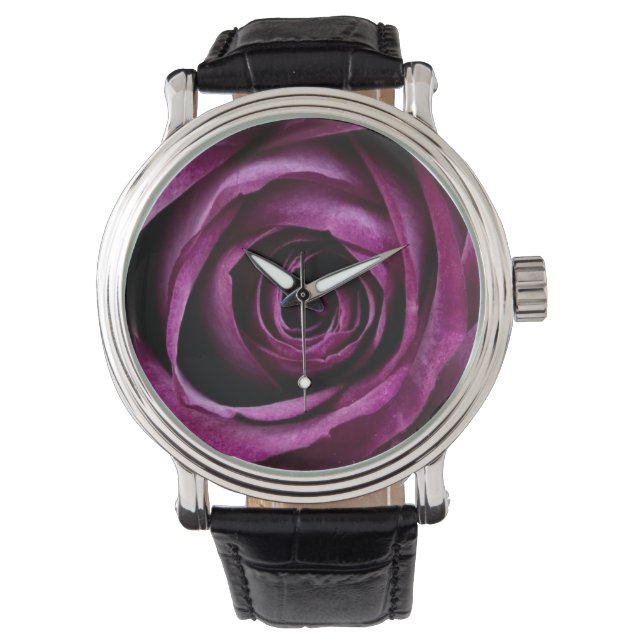 Purple rose flower watch (Front)