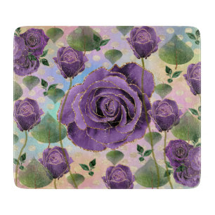 Purple Rose Gold Highlights Cutting Board