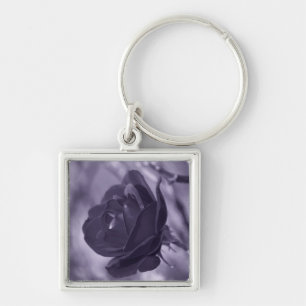 Purple Rose Key Ring
