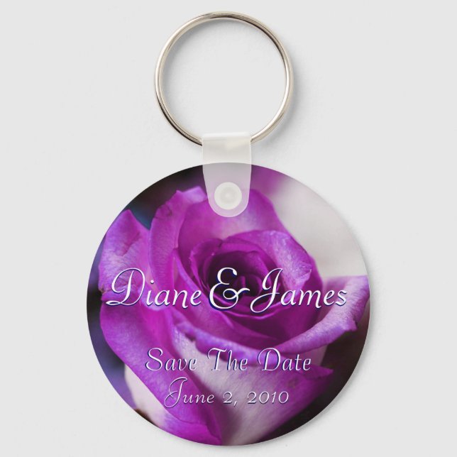 Purple Rose Key Ring (Front)