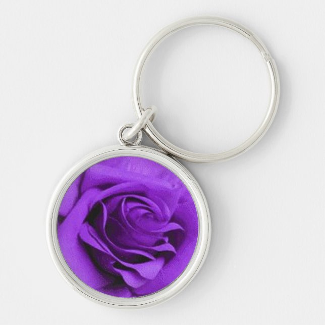 Purple Rose keychain (Front)
