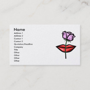 Purple rose & lips business card