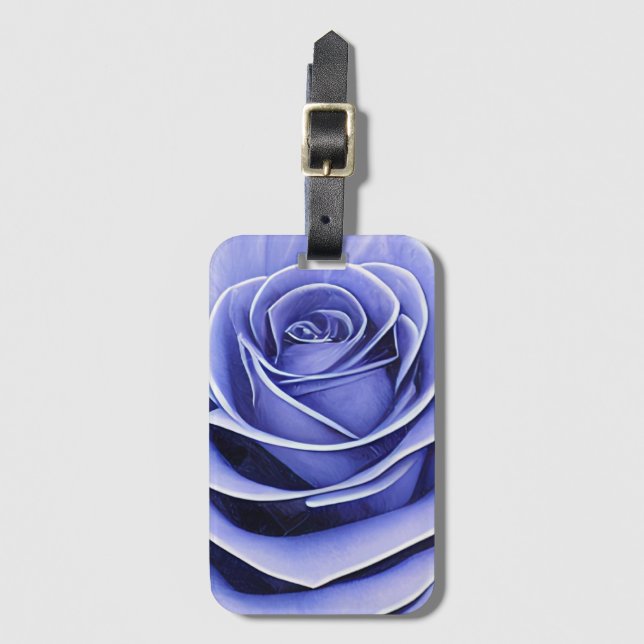 Purple Rose Luggage Tag (Front Vertical)