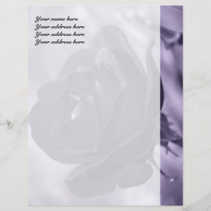 Purple Rose Personalised Letterhead