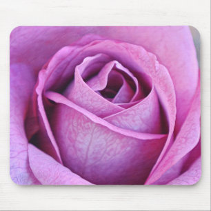Purple Rose Petal Art Mouse Pad
