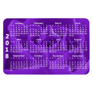 Purple Rose Petals 2018 Calendar Magnet
