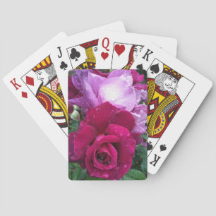 Purple rose playing cards