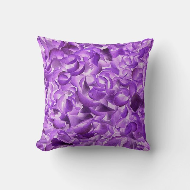 Purple rose print pillow (Front)