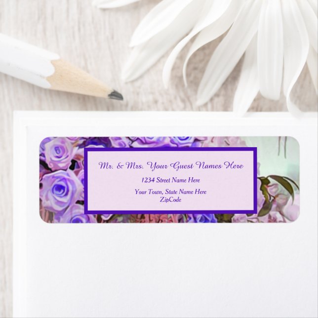 Purple Rose Return Address Label (Insitu)