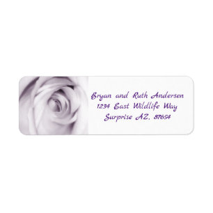 Purple rose return address label