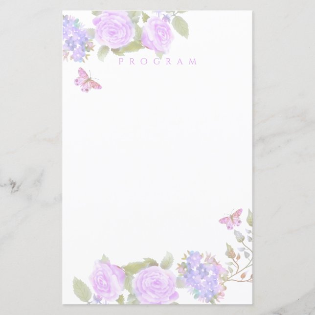 Purple Rose Ribbon Monogram  Wedding  (Front)