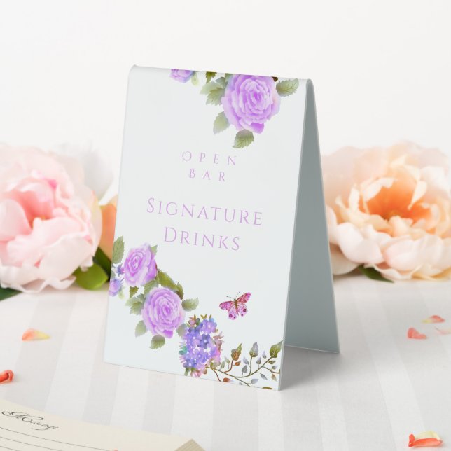 Purple Rose Ribbon Monogram Wedding Bar (In SItu (Wedding))