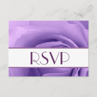Purple Rose RSVP Wedding Response Card