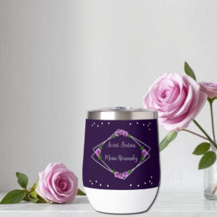 Purple Rose Silver Geometric Sweet 16