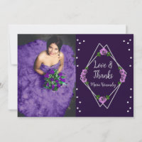 Purple Rose Silver Geometric Sweet 16
