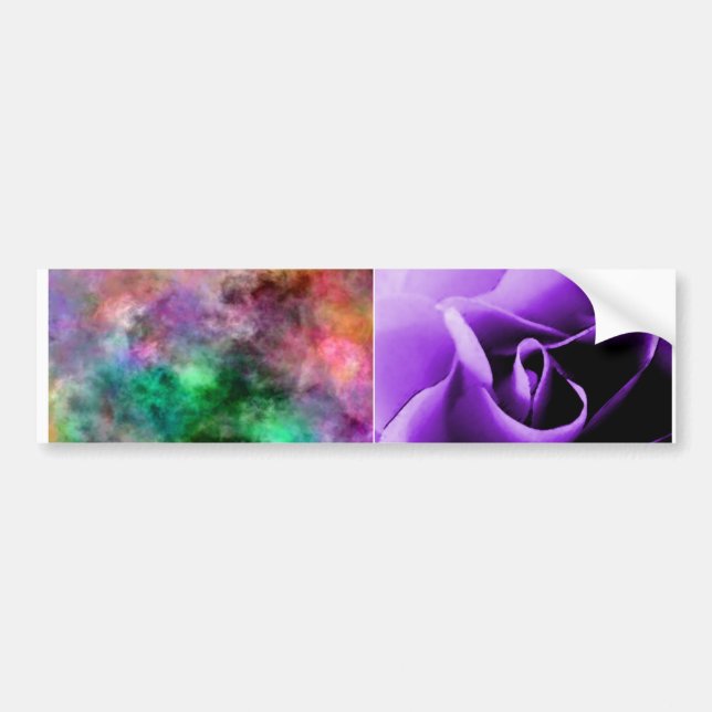 purple rose skin and pastel tie-dye ecig skin bumper sticker (Front)
