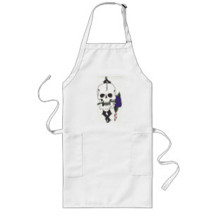 Purple Rose Skull Apron