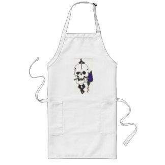Purple Rose Skull Apron
