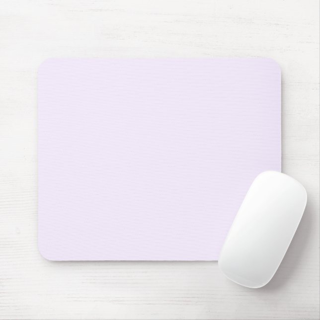 Purple Rose Soft Pale White Pastel Solid Colour Mouse Pad (With Mouse)