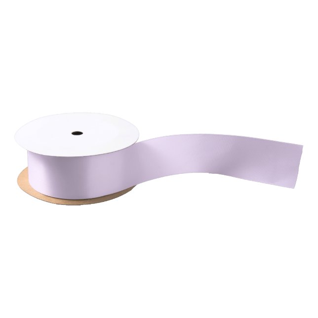 Purple Rose Soft Pale White Pastel Solid Colour Satin Ribbon (Spool)