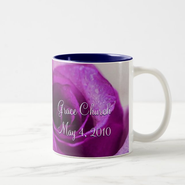 Purple Rose Two-Tone Coffee Mug (Right)