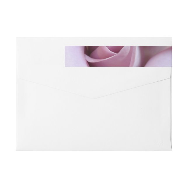 Purple Rose Wedding Photo Wrap Around Label (Back)