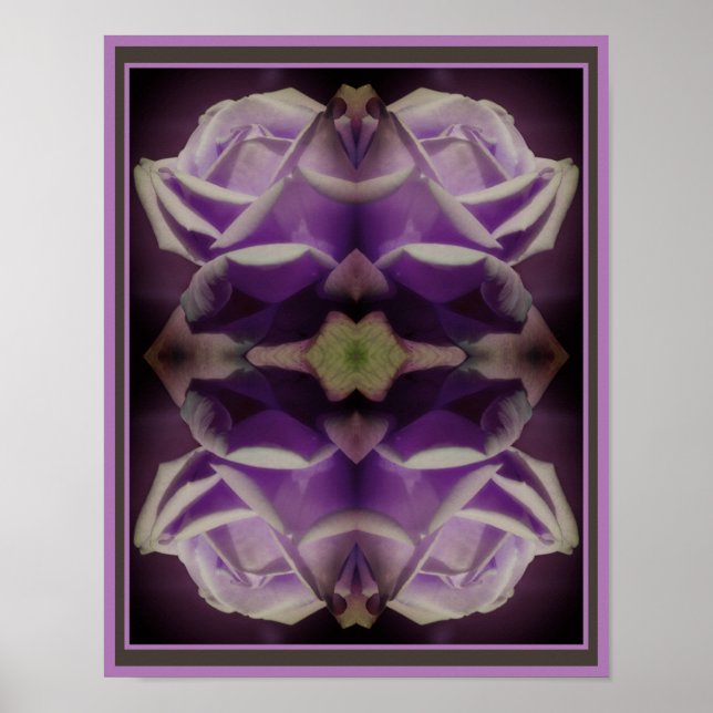 Purple Rosebud Abstract Poster (Front)
