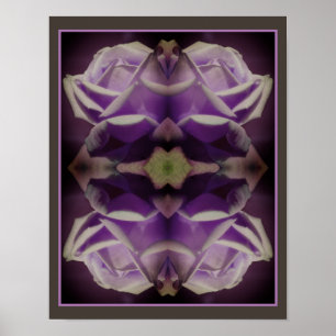 Purple Rosebud Abstract Poster