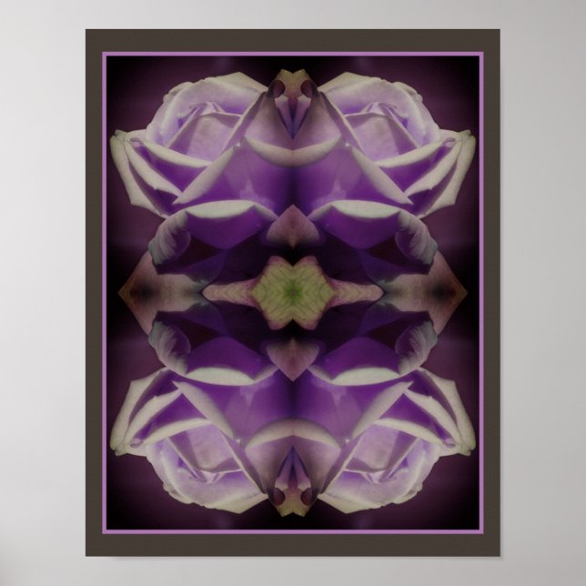 Purple Rosebud Abstract Poster (Front)
