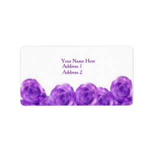 Purple Roses Address Labels