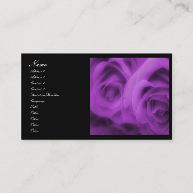 Purple Roses Business Card (Front)