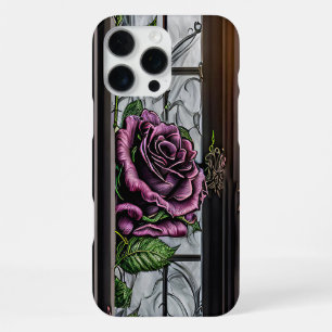 Purple roses by the window - gothic style iPhone 16 pro max case
