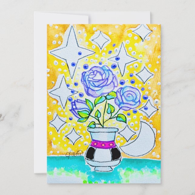Purple Roses Card (Front)