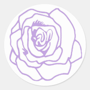 Purple Roses Classic Round Sticker