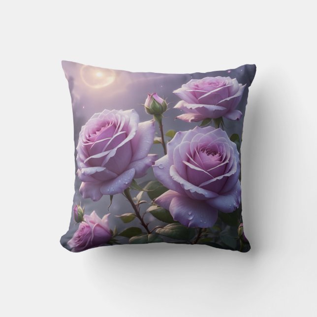 Purple Roses  Cushion (Front)