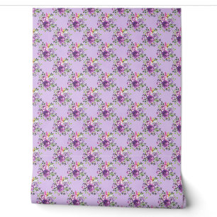 PURPLE ROSES FLOWERS VINTAGE seamless Wallpaper