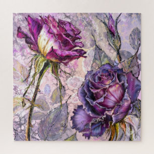 Purple Roses Jigsaw Puzzle