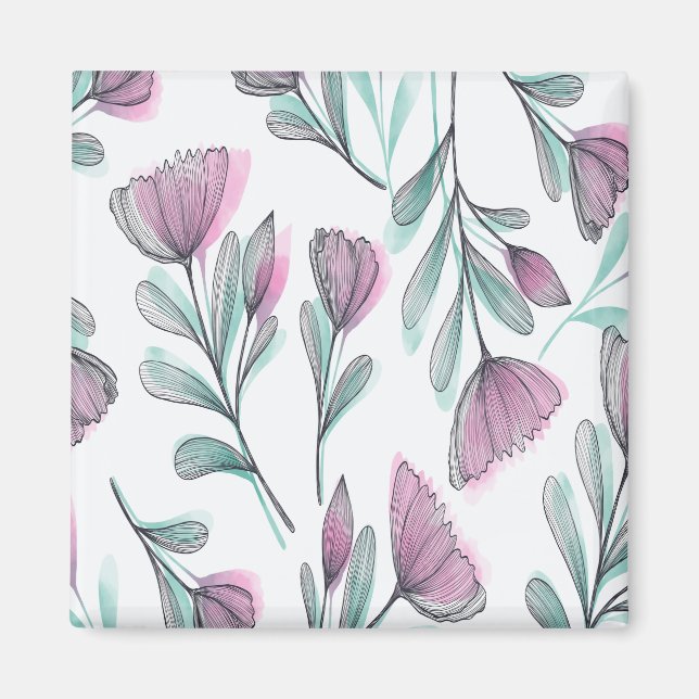 Purple roses magnet (Front)