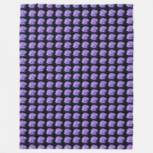purple roses petals blossoms love floral flora fleece blanket