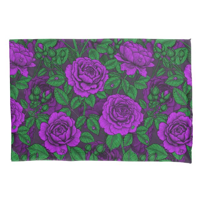 Purple roses pillowcase (Front)