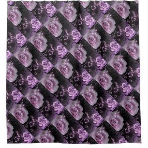 Purple Roses Shower Curtain