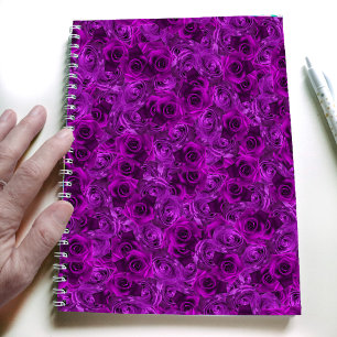 Purple roses spiral notebook journal