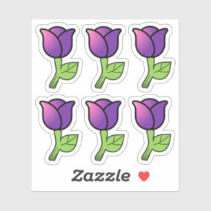 Purple Roses Stickers
