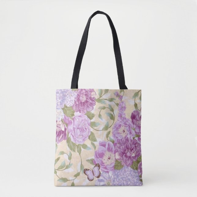 Purple Roses Tote Bag (Front)